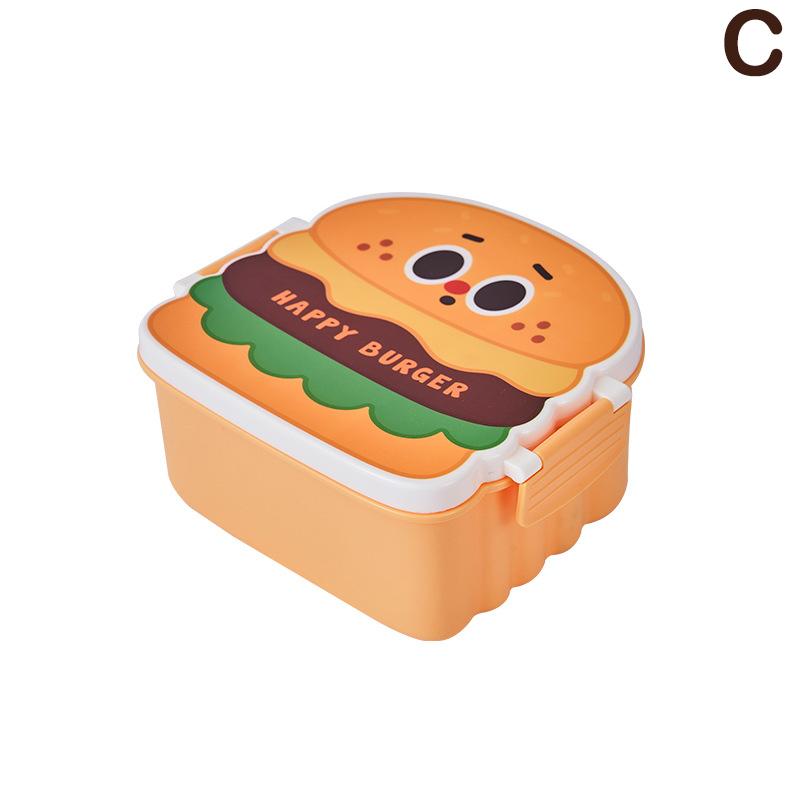 Милый ланч-бокс для детей с рисунком жареной курицы и картофелем фри детский школьный обед для кемпинга пикника еды небольшой контейнер 945₽