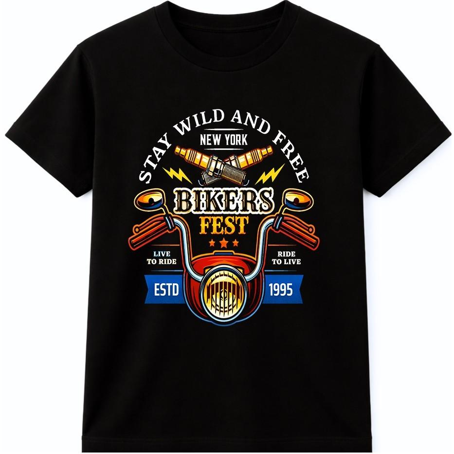Bikers Fest T Shirt Motorcycle Rally Vintage Rider Club Graphic Tee XL