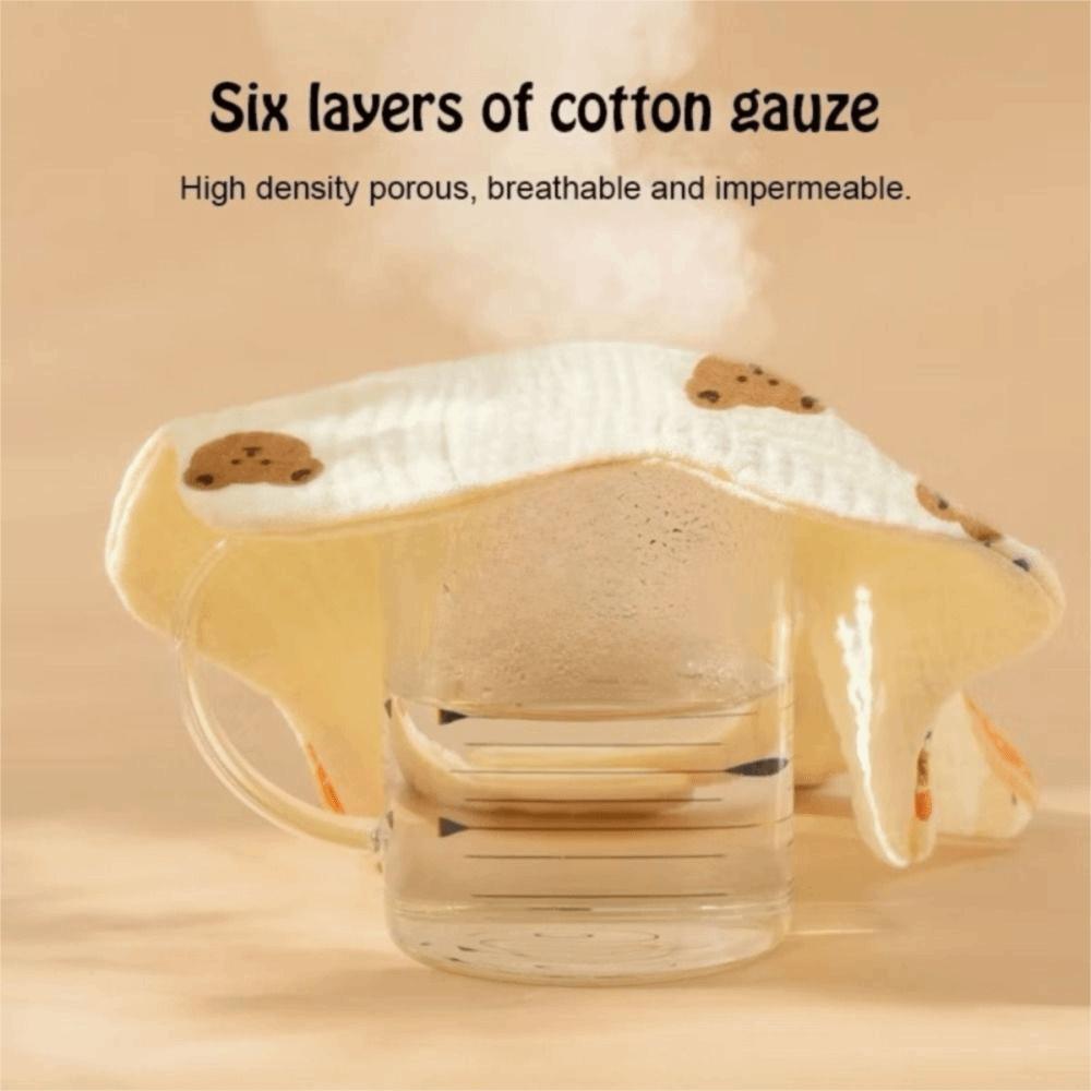 Soft Cotton Baby Bib 6 Layer Feeding Bib Adjustable Kids Saliva Towel  Newborn