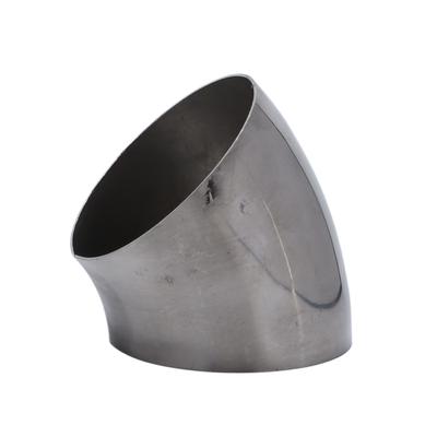 45 Degrees  Turbo Exhaust Bend Elbow Pipe Exhaust Downpipe Corrosion Resistant 304 Stainless Steel