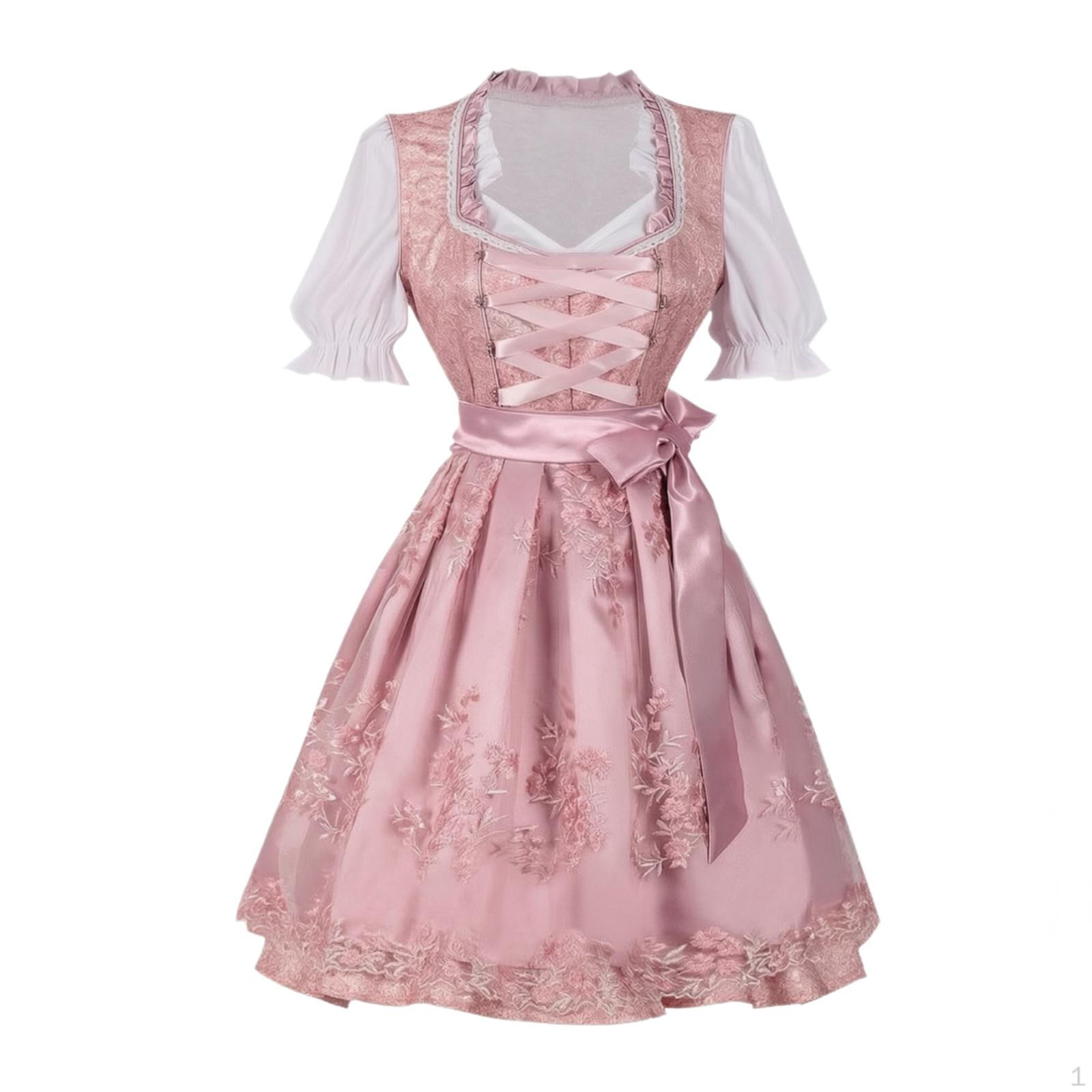 Traditional Dirndl Dress with Apron |