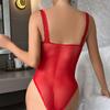 Kadın Dantel İç Çamaşırı Bodysuit Kolsuz File Şeffaf Tulum Bodycon Sırtı Açık Gecelik Egzotik Giyim Teddy