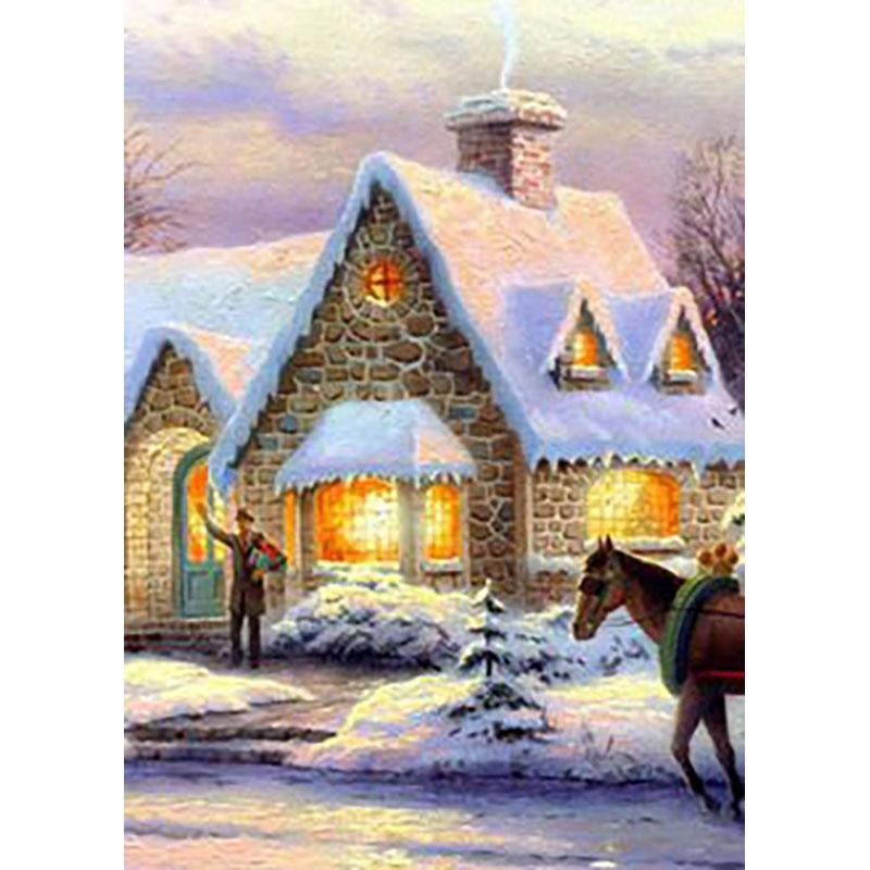 DIY Snow Scenic 5D Diamond Painting Full Round Drill Landscape Diamond Embroidery Cross Stitch Mosaic Kits Wall Art Home Decor