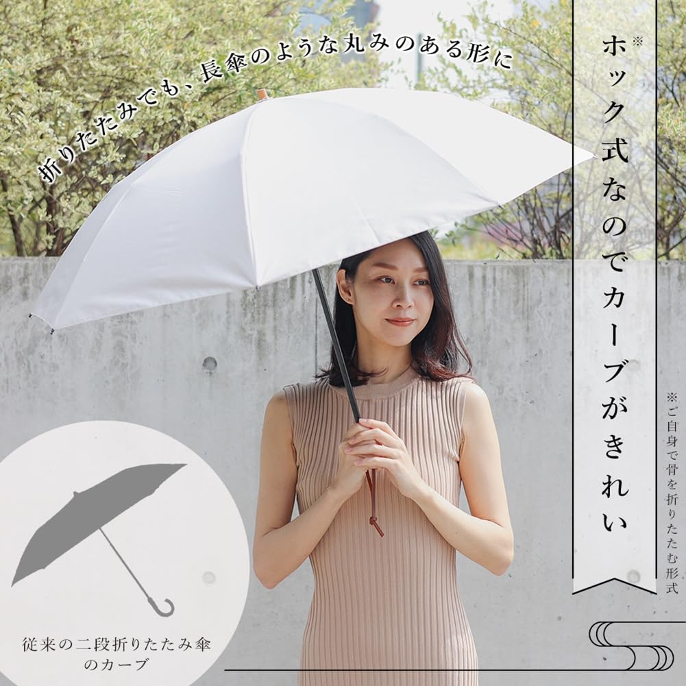 Ogawa Foldable long For both sunny and rainy Kabajirushi UV cut rate light blocking rate over Heat shielding Water Comes with a stretchable Safety