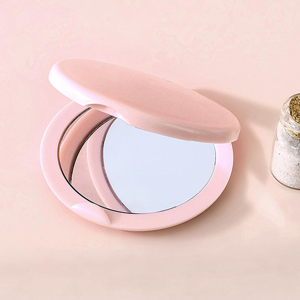 Double-Sided Pocket Mirror Round Folding Small Mirror Oval Travel Makeup Mirror Portable for Handbag Purse Pocket