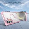 For Samsung Galaxy S24 Magnetic Phone Case Transaprent TPU+PC Hybrid Cover