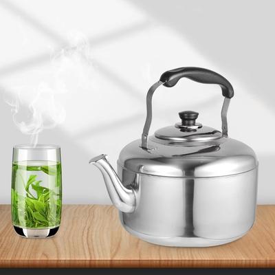 Stainless Steel Whistling Teapot Anti Burn Handle Large Diameter Spout Stovetop Water Boiler Whistling Feature Eco Friendly