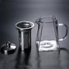 Stainless Steel Tea Strainers Scented Tea Coffee Glass Square Pot with Tea Strainers Kettle Teapot