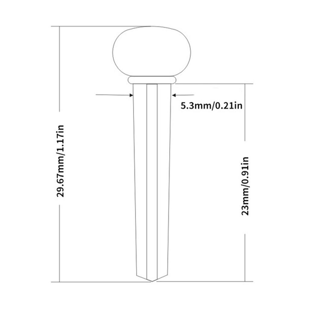 Pack of 6 Guitar Bridge Pins Pegs for Folk Guitars Guitar Bridge Pins Replacement Guitar End Pin Guitar String Peg Nail
