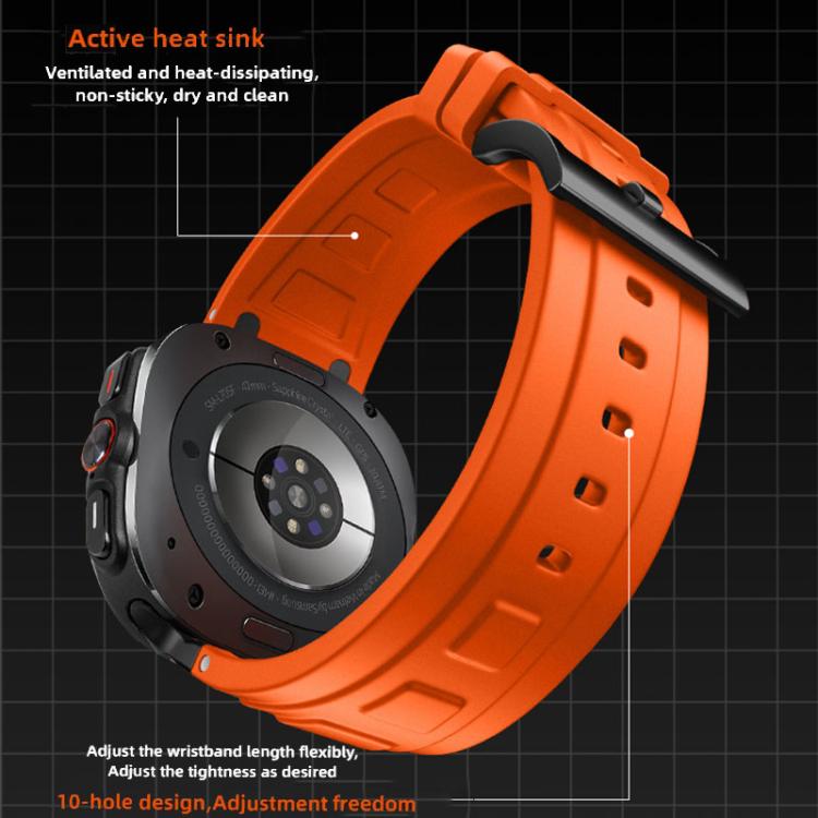 Triple-Layer Armour Silicone Watch Band For Galaxy Watch Ultra2 2026/2025 / Ultra1 2024, Adjustable Rugged Replacement Wrist Strap