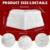 Christmas Tree Collar Christmas Soft Plush White Collar Christmas Tree Decorations Base Bohemian-style Hexagonal Cover Skirt