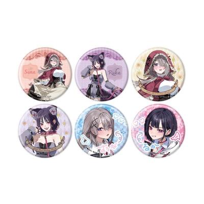 Convenient Semi-Friend 02 [Official & Newly Drawn Illustration] Can Badge Complete Set (6 Pieces Per Box)