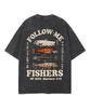Follow Me Fishers Of Men Halloween Fish Faith Front Back Graphic Vintage Washed T‑Shirt Unisex Oversized Short Sleeve Casual Top