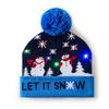 Colorful Dazzling LED Christmas Hat Holiday Pompom Ball Knitted Winter Beanie for Adults and Children Festive Party Hat