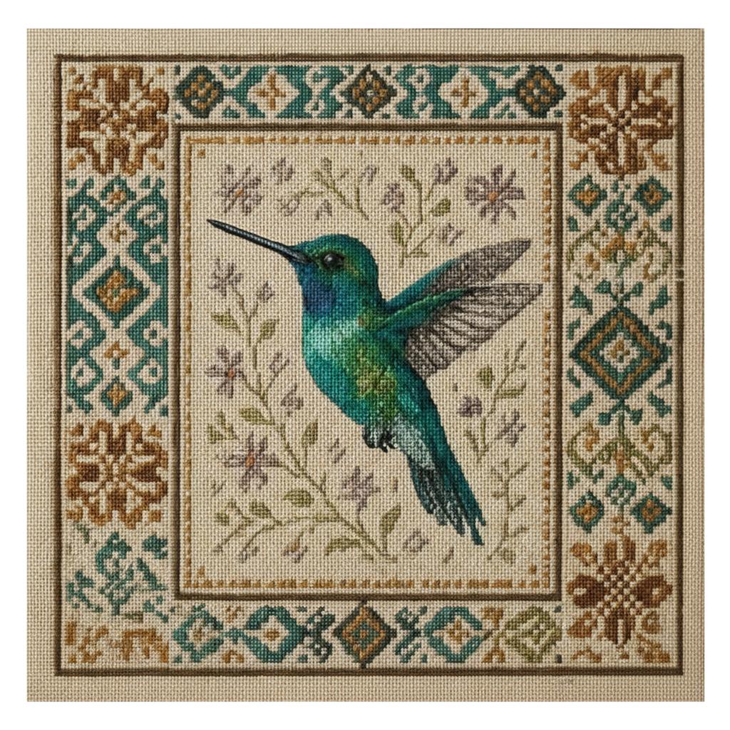 Stamped Cross Stitch Kits with Birds Patterns DIY Handmade Sewing Craft Needlepoint Kits DIY Embroidery Kit for Adults Beginners