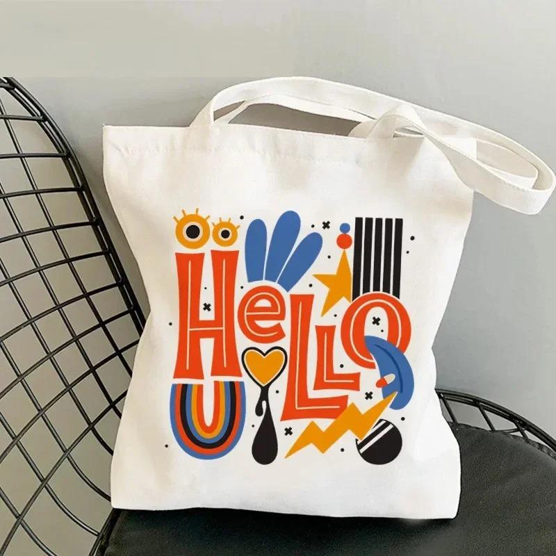 Lightweight Women Shoulder Bags Fashion Foral Canvas Tote Bag Large Capacity Shopping Shopper Handbag No Zipper Girl Handbags