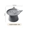 Ceramic Cat Shape High Footed Bowls for Pet Cervical Vertebra Protection Drinking Food Plate Large Caliber Cat Bowl Supplies 1Pc