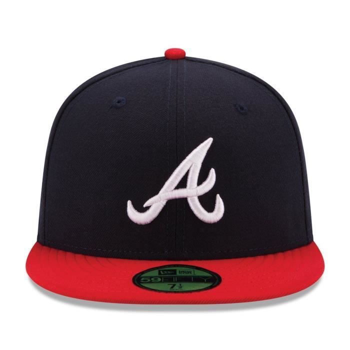 Casquette - New Era - 59Fifty - Atlanta Braves - Marine - Blanc - Homme