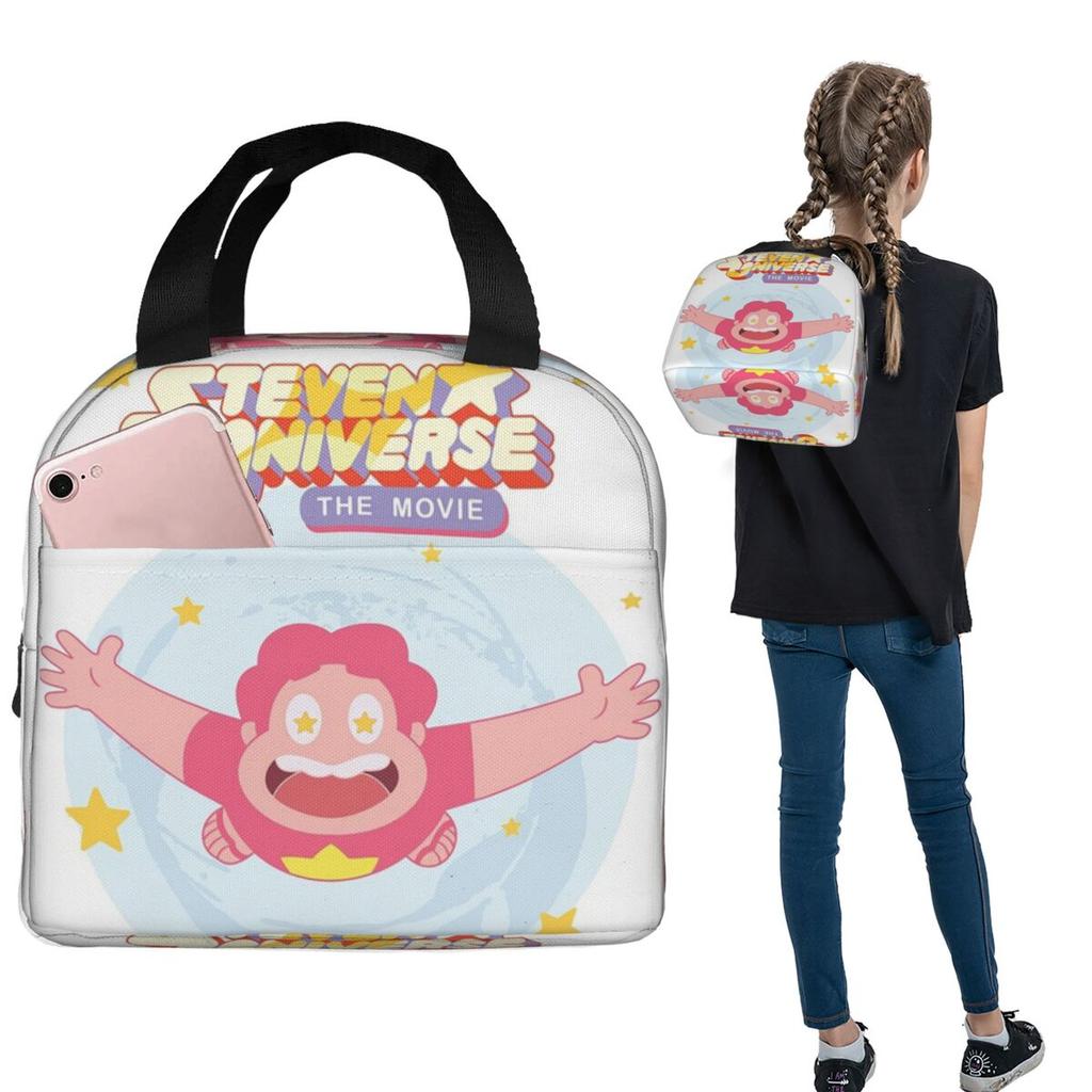 Steven Universe Anime Insulated Lunch Bag for Women Children Portable Food Boxes Thermal Lunch Box Tote