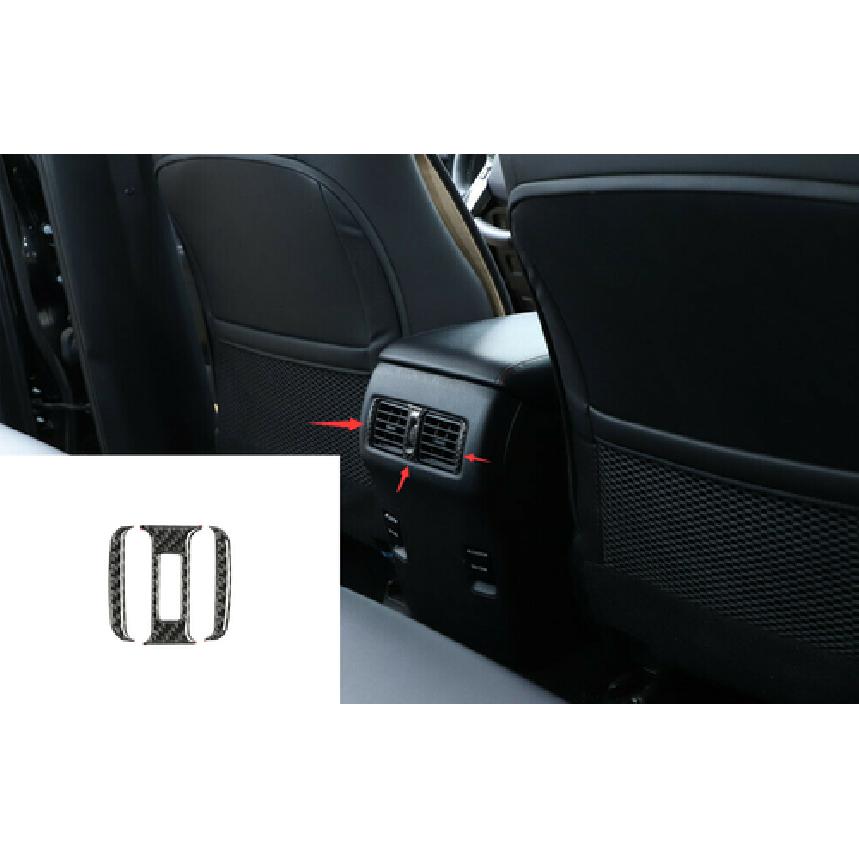 3pc Carbon Fiber Rear Air Outlet Vent Switch Cover Trim Bezels For 4Runner 2010+