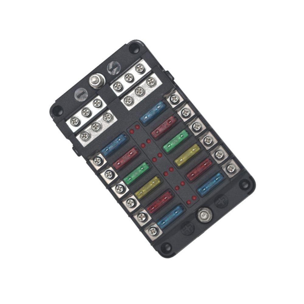 Block & Warning Indicator Marine FuseBox Power Distribution 12V 32V Bus Bar Car Kit  Car Auto Boat