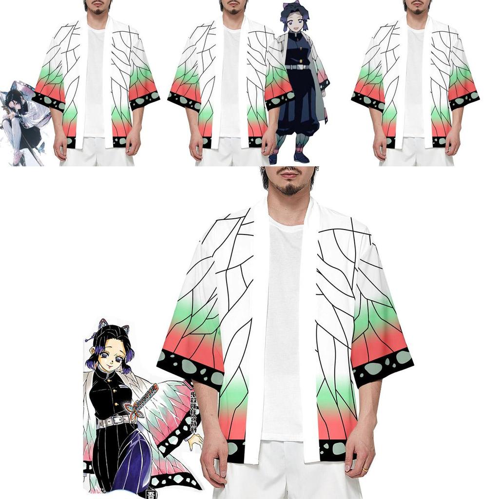 Cozy And Breathable Demon Slayer Kimetsu No Yaiba Kochou Shinobu Cosplay Loose Haori Coat Tops
