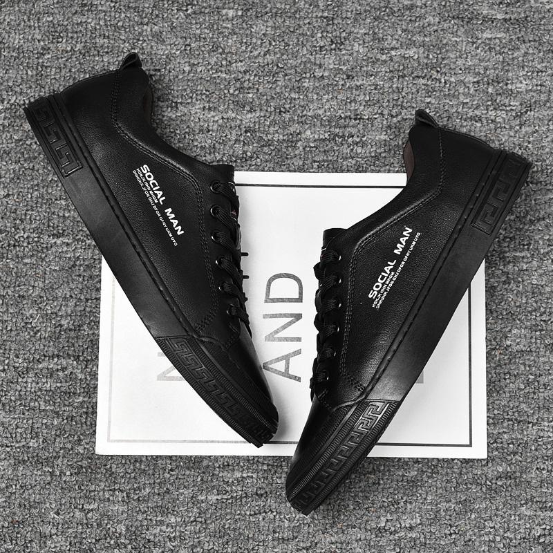 Trendy Brand Men's Genuine Leather Casual Shoes Outdoor Sports Shoes Men's Commuting Work Shoes High-quality Small White Shoes