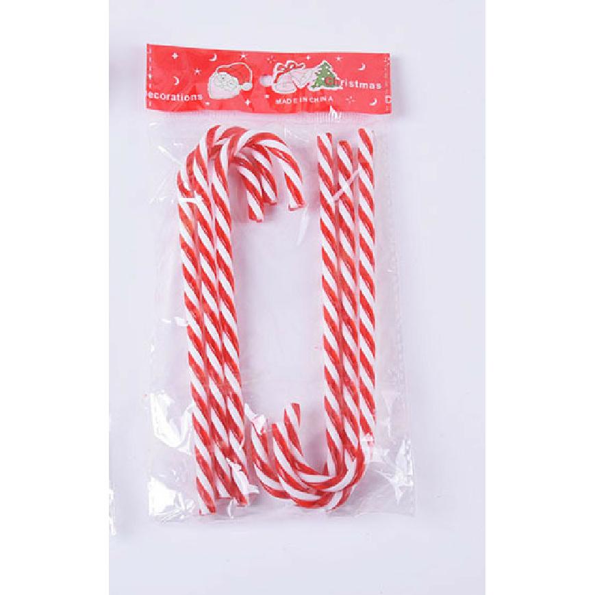 6 /1 Pack Acrylic Christmas Crutches 15CM Christmas Tree Decoration Small Crutches Candy Pendant Hanging Decorations For Christmas Pack of six