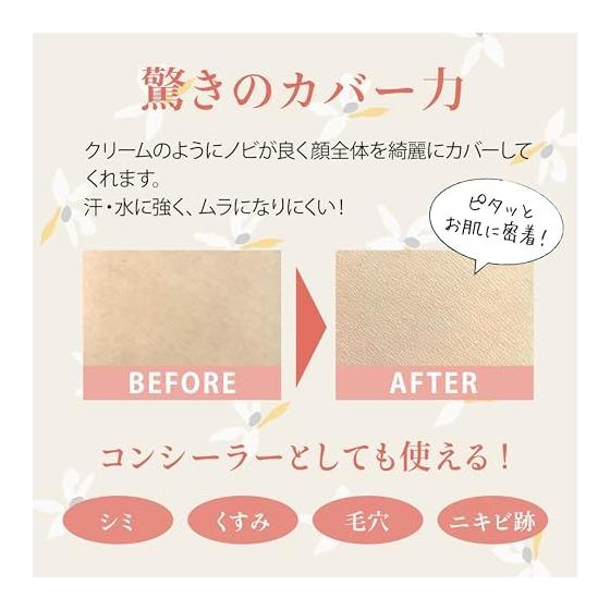 Foundation Cover Face 140 Natural 20g (Beige Concealer Cover Foundation Acne Scars Stains Pores Made in Japan Unscented) [Naturactor]