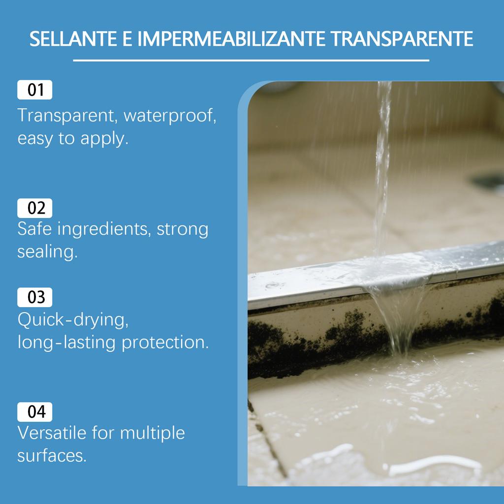 VYRETH Transparente Versiegelung Wasserdichter Klebstoff Fliesenrissfüller Innen Außen Universelle Leckreparatur Beschichtung