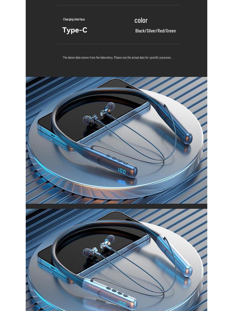 2025 Kabellose Bluetooth-Nackenbügelkopfhörer mit extrem langer Akkulaufzeit zum Laufen (Kompatibel mit Huawei & Apple)