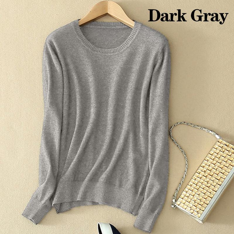 Suéter de Lana Cachemira de Punto Acogedor de Cuello Redondo Rojo Negro de Corte Ajustado para Mujer Jersey Peludo