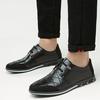 Large Size 2025 Autumn Men's Casual Leather Shoes Men's Shoes Without Shoelaces, One Pedal or Lace-up British Men's Shoes