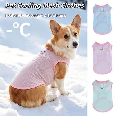 Summer Dog Cooling Vest Breathable Pet Outfit Cute Pet Vest  Puppy