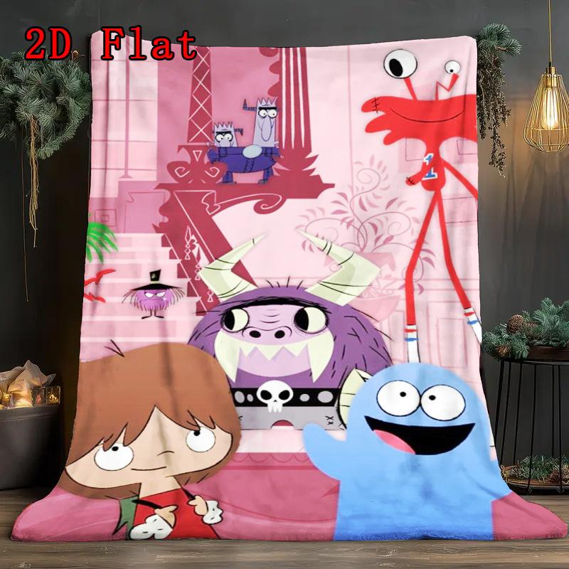 Foster's Home for Imaginary Friends 2D Flat Pattern Flannel Blanket High quality All Seasons Warmth and Comfort Perfect for Christmas Gifts.NMT0928060