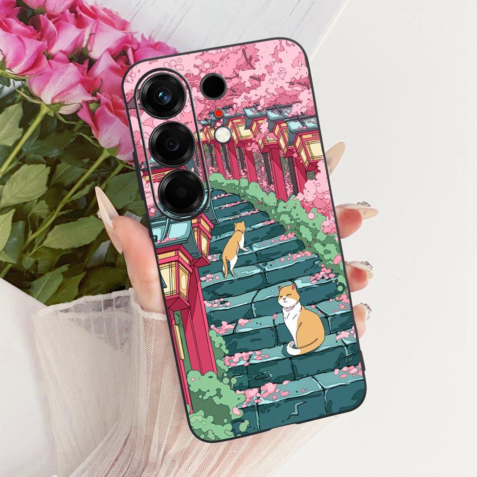 For Tecno CN5 Case For Tecno Camon 50 4G Cover Fashion Butterfly Cute Cat Cool Painted Soft Phone Casing For Techno Camon50 4G
