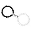 2 stuks/set Hartvormige Magneet Hanger Armband Koppels Liefde Betekenisvol Natuursteen Armbanden Sieraden 8MM Elastische Pulsera Cadeau Nieuw