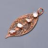 Rainbow Moonstone Rough Gemstone Copper Electroformed Handcrafted Ethnic Pendant V-38