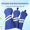 Neue wasserdichte Doppelstreifen Holz Golfschlägerkopfhauben (Nein. 1, 3, 5)