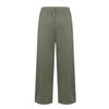 Women's Fashion Color Elastic Waist Wide Leg Pants High Waist Pocket Casual Pants