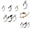 Gothic Dragon Ear Clips With Alloy Material And Vintage Copper Finish For Alternative Fashion