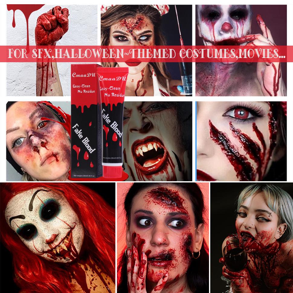 CmaaDU Halloween Fake Blood Face Paint Cos Costume