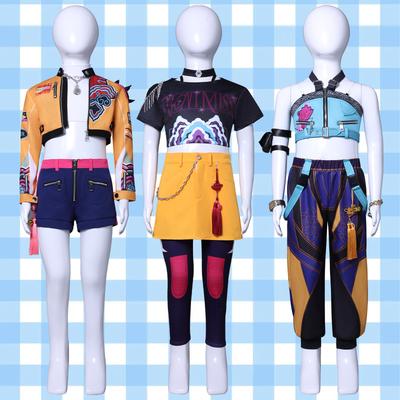 Anime Kpop Şeytan Avcıları Çocuk Rumi Zoey Mira Cosplay Kostümü Huntrix Üniforma Kıyafeti Kız Erkek Cadılar Bayramı Rol Oyunu Partisi İçin