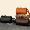 Bolso Cruzado Johnature de Cuero Genuino Casual Versátil Color Sólido Bolso Almohada Suave Piel de Vaca Bolsos de Hombro