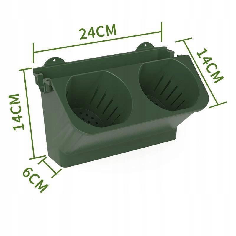 Wall-Mounted Double Flowerpot With Irrigation 24Cm Vertical Cascade Modular