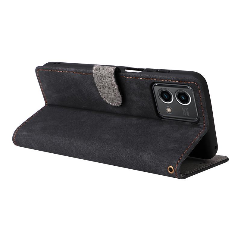 Leather Wallet Case with Card Holder & Lanyard for Moto G Stylus 2023 4G