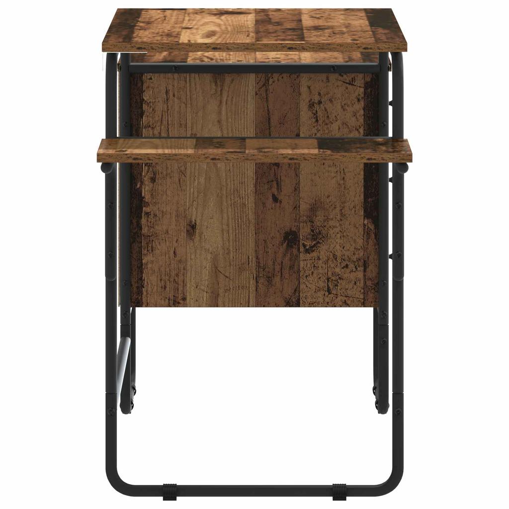 Desk with Storage Reclaimed Wood 120 X 50 X 75 Cm