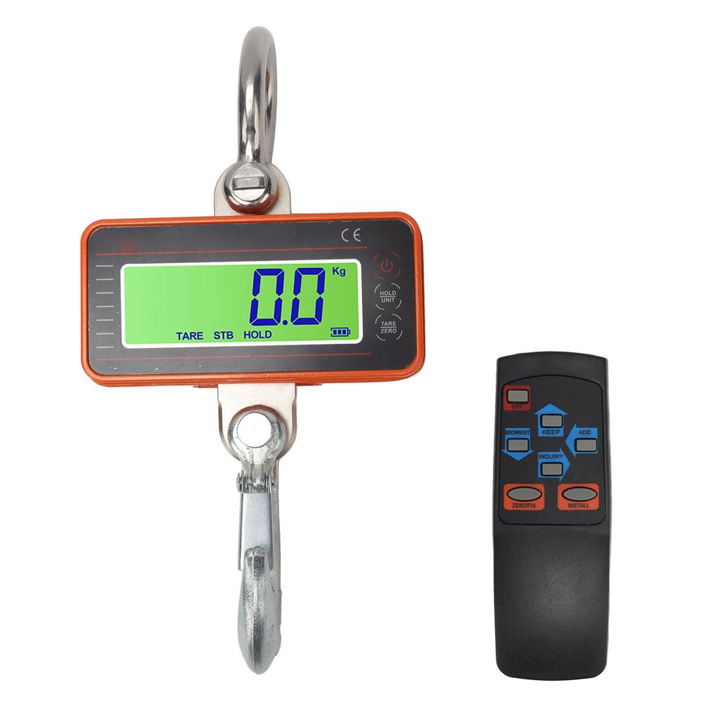 Electronic Crane Scale Wireless Remote Control Scale High Accuracy Handheld Digital Hanging Scale 500Kg