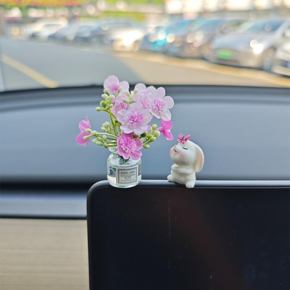 Mini Console Decoration Ornaments Micro Landscape Car Rearview Mirror Ornaments  Car Gifts