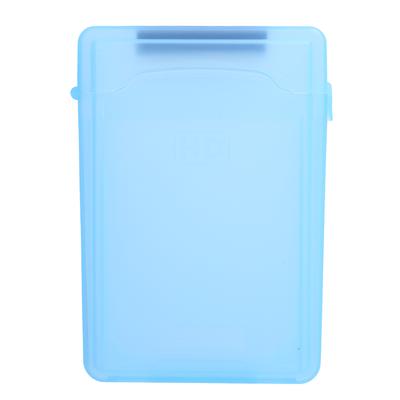 Festplattenschutzbox 3,5 Zoll HDD SSD Stoßfest Antistatisch ABS Transparent Aufbewahrungskoffer(blau )